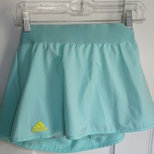 Adidas Aqua Blue Skort with Yellow Logo